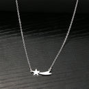 Stainless Steel Necklaces Simple Star Banner Pendant Choker Chain Fashion Necklace For Women Jewelry Friends Party Girls Gifts