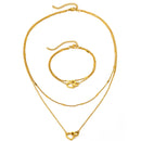 Necklace Double Chain Design Jewelry Sets For Women Jewelry