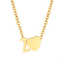 Vnox Heart Initial Necklaces for Women Girls. Tiny Heart Pendant, A-Z Letters Charm Collar, Love Heart Name Necklaces Gift
