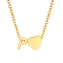 Vnox Heart Initial Necklaces for Women Girls. Tiny Heart Pendant, A-Z Letters Charm Collar, Love Heart Name Necklaces Gift