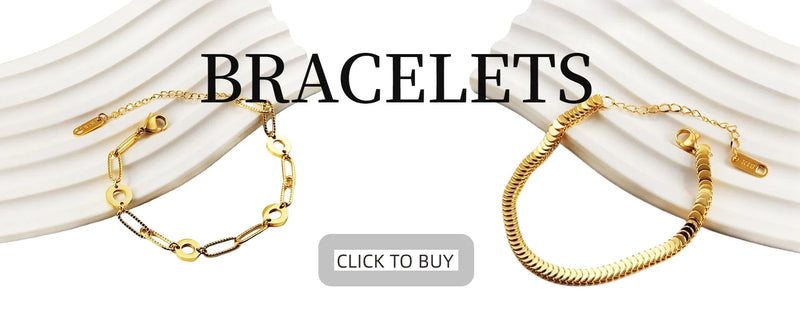 Chain Bracelet Set Flower Shaped Stainless Steel
