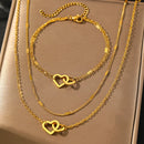 Necklace Double Chain Design Jewelry Sets For Women Jewelry