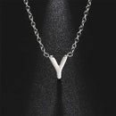 Initial A-Z Letter Necklaces for Women Elegant Chains Choker 26 Alphabet Pendant Necklace Stainless Steel Jewelry collier femme