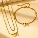 Necklace Double Chain Design Jewelry Sets For Women Jewelry