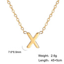 Initial A-Z Letter Necklaces for Women Elegant Chains Choker 26 Alphabet Pendant Necklace Stainless Steel Jewelry collier femme