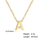 Initial A-Z Letter Necklaces for Women Elegant Chains Choker 26 Alphabet Pendant Necklace Stainless Steel Jewelry collier femme