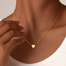 Vnox Heart Initial Necklaces for Women Girls. Tiny Heart Pendant, A-Z Letters Charm Collar, Love Heart Name Necklaces Gift