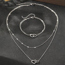 Necklace Double Chain Design Jewelry Sets For Women Jewelry