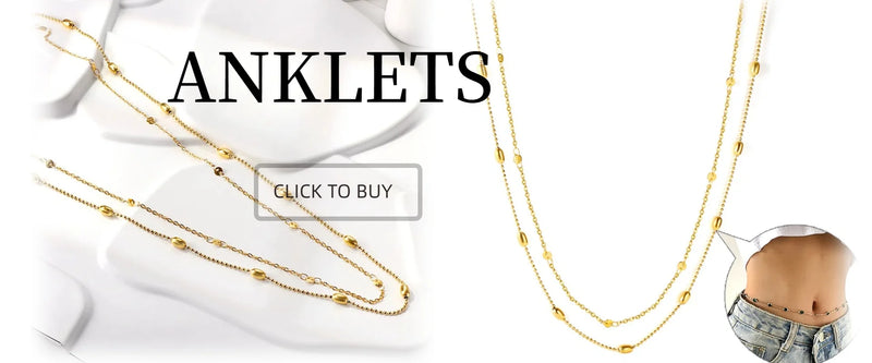 Chain Bracelet Set Flower Shaped Stainless Steel