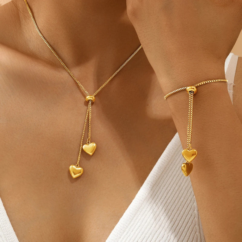 Heart Bracelet Necklace