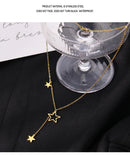 Stainless Steel Necklaces Exquisite Stars Tassel Pendants Temperament Chain Everyday Wear Necklace For Women Jewelry Party Gifts