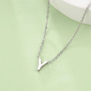 Initial A-Z Letter Necklaces for Women Elegant Chains Choker 26 Alphabet Pendant Necklace Stainless Steel Jewelry collier femme
